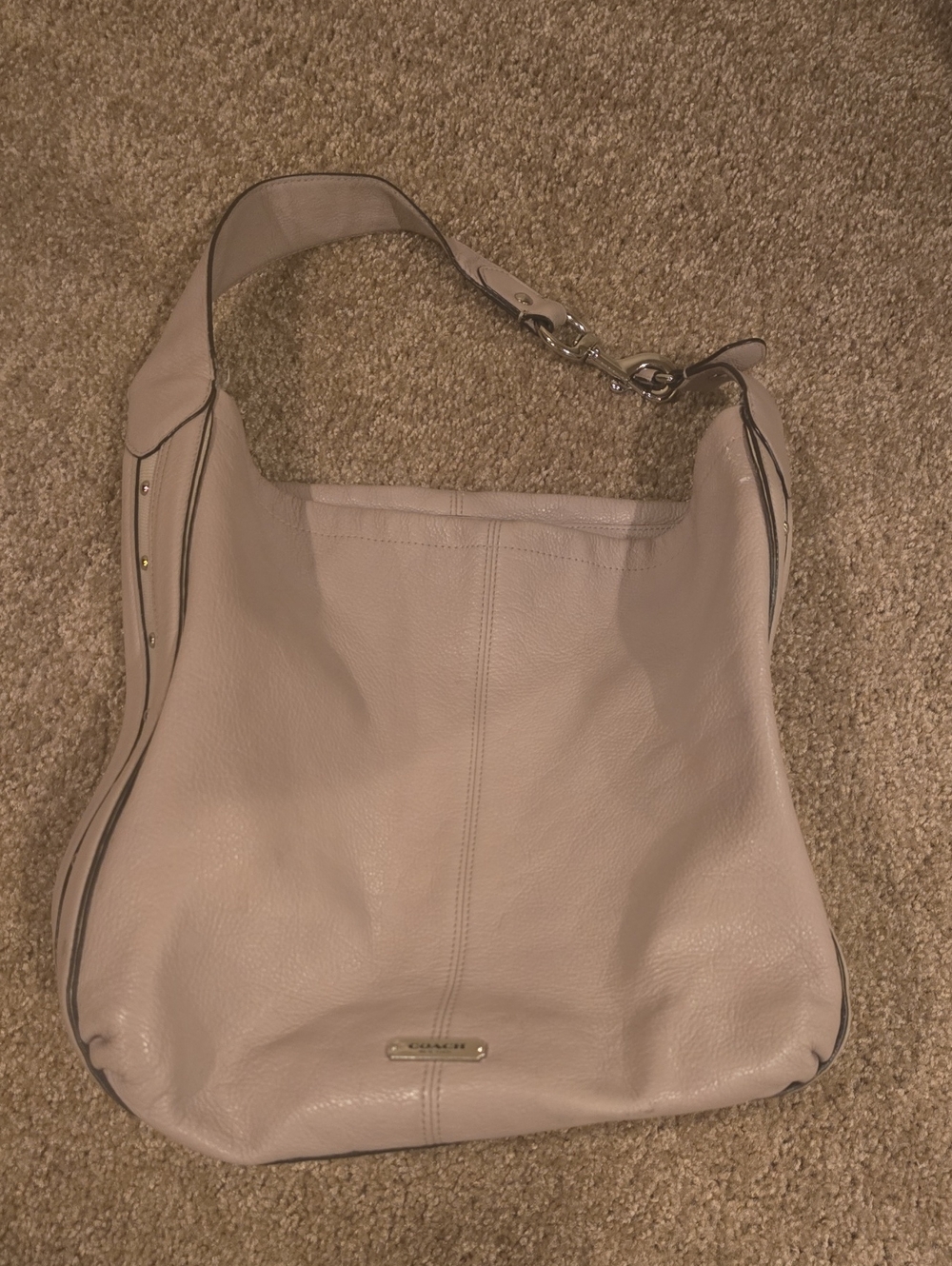 COACH Leather Shoulder Hobo Bag - Taupe ~ $55